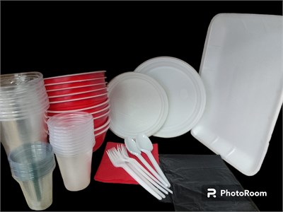 Набор одноразовой посуды для пикника на 10 персон (1/10) арт.007 АРЧ НФ-00000132