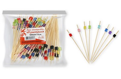 Пика Феста "Кристалл" бамбук /100шт/ 12см (30уп) 9583