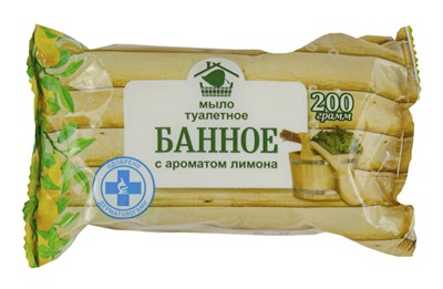 Мыло "БАННОЕ" ГОСТ 200 гр в индив. упак  (40шт/кор) Меридиан 6432
