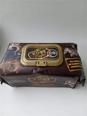Влажные салфетки Прайм 120 л "Парфюмированные" КОФЕ  клапан 12 шт. в кор. НФ-00002912