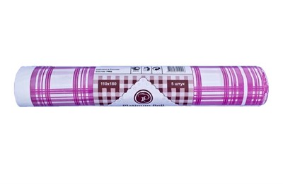 Скатерти 110х180  PR Клетка красная 5шт/рул (20рул) СК012 4039