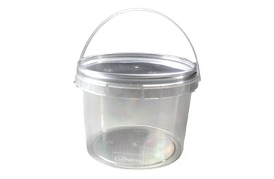 Ведро/крышка 0,550 литра прозрачное /105*80/ Юг-Полимер (1/375 шт) 16720