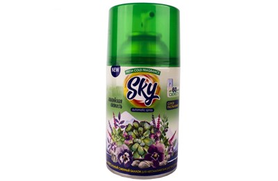 Освежитель воздуха SKY (скай) 250мл Альпийская свежесть (сменный баллон) (6 шт)Аэро-Про 14051
