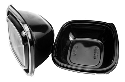 Контейнер УК-375Т-01 дно черное ПЭТ   375мл   /124*124*52/   Каштан   (960шт) НФ-00003876