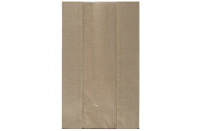 Пакет крафт без ручки б/п ОКНО вертикальное 120х80х250 крафт 70гр бурый (500шт) Тек-Пак 16284