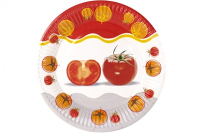 Бум тарелка Папирус д.180мм Томатная рапсодия /14уп * 50шт/ (700шт) 14111