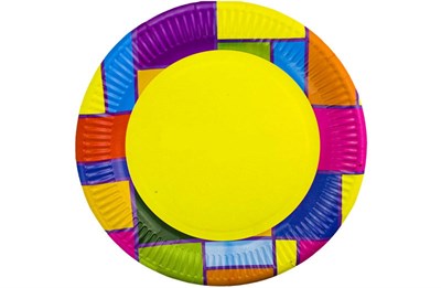 Бум тарелка Папирус д.230мм Цветное Рандеву /10уп * 50шт/ (500шт) 13523