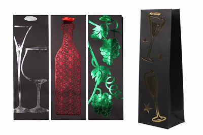 Бум пакеты  для бут.  10 х 36 Люкс черный матовый .(20шт) L34 5787