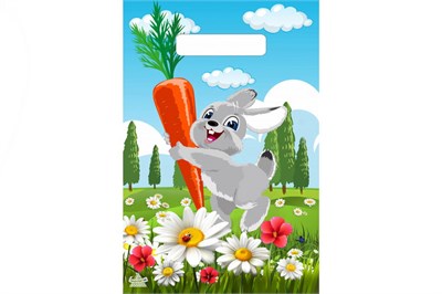 Тико 20х30 Зайка с морковкой /30уп х 100 шт/ (3000шт) выруб 18893