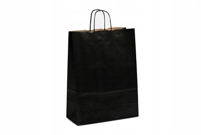 Пакет с крученой ручкой  220 х 120 х 250 мм Черный (КП) 70гр (50/250) НФ-00014500