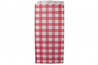 Пакет бумажный пищ. 220х90х40 влаговпитыв. красн. клетка (4000) Альянс упаковка 19233