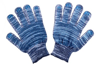 Перчатки ХБ 6-ти нит. с ПВХ точка 10 класс серые  (300пар) ЛТ 19556