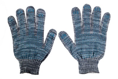 Перчатки ХБ 4-ти нит. с ПВХ точка 10 класс серые (500пар) ЛТ 19655