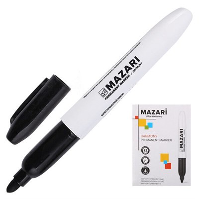 Маркер ХАТБЕР "Solo" черный перманентный, остроконечный 2мм (1/12шт) НФ-00015431