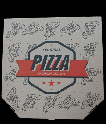 Короб для пиццы цельный гофрокартон R350*350 "ORIGINAL PIZZA" (ориджинал) бурый с печатью 50 шт. АРЧ НФ-00015872