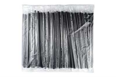 Трубочки для коктейля в инд.пп.уп. 8х240 прямая черная /20х250шт/ (5000) СПЛ 20646