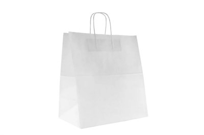 Пакет с крученой ручкой б/п 320х200х370 белый 80гр (200шт) AVIORA 20781