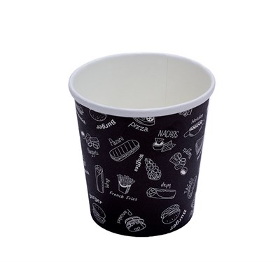 Контейнер бумажный Комплимент Блэк d=98/h=99 440 мл 25/400 НФ-00017075