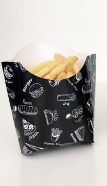 Короб под фри Комплимент Блэк 100 гр 105*53*115 150/900 НФ-00017081