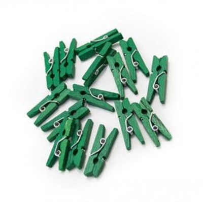 Прищепки деревянные декоративные зеленые Комплимент 2,5 см ( 50шт/упак) 1/200 НФ-00017521