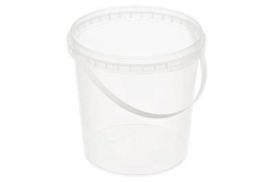 Ведро/крышка с ручкой 5,5 л круглое прозрачное  (1/100шт) ЮГ НФ-00017549