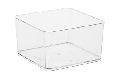 Фуршетная форма Контейнер квадратный 97х97х55мм  прозрачный PS (13/156шт) 21931