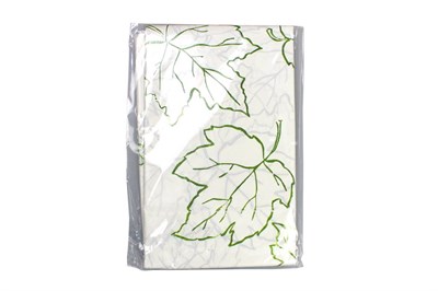 Скатерти 110х220 МП Листья  (200шт)  ПВД в инд. уп 22186