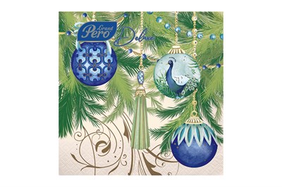 НГ Салфетки 33х33 3-х сл. (GrandPero Deluхе) 20 л/12шт "РОСКОШНАЯ ЕЛКА" 22889