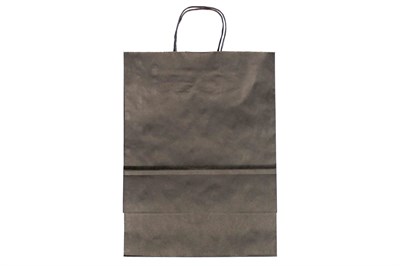 Пакет крафт с крученой ручкой б/п 260х150х350 черный 80гр (200шт) ВИТА 22931