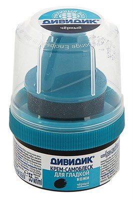 Крем для обуви "ДивиДик" самоблеск черн.с намазком 55мл пластик.банка НФ-00020259