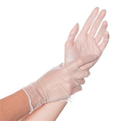 Перчатки Прозрачные Wally Винил 100 шт размер L 1/10 (ДД) НДС НФ-00021686