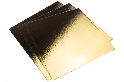 Подложка картонная 3мм 300х300мм золото/жемчуг (20шт) 23701