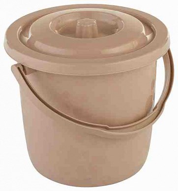Ведро с крышкой 15л. Люкс кремовый НФ-00021741