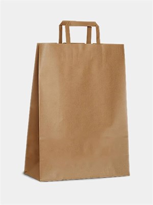 Пакет Крафт с ПЛОСКОЙ ручкой 320 х 200 х 370 (250/50)  ПП НФ-00022165