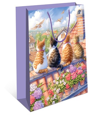 Бум пакеты 26х32х12 Котики на крыше    0193.410 НФ-00022332