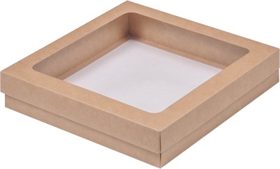 Коробка для клубники в шоколаде 200*200*40 мм (крафт) НФ-00022725