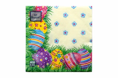 Пасха Салфетки 33х33 3 - слойн. Art Bouquet 20 шт  (12 уп) Пасхальные яйца №1 НФ-00022429