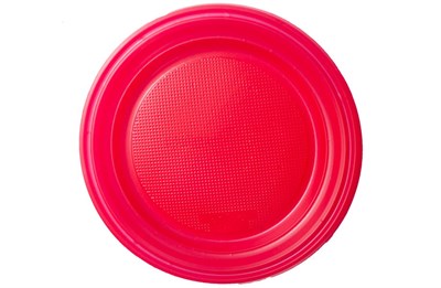 Тарелка 205 б/с КРАСНАЯ (ИнтроПластик) ( 2000/100) Орел НФ-00022975