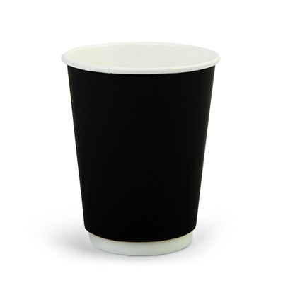 Бум стакан ПК Черный 2-х слойный 350 мл (25/400) НФ-00023658