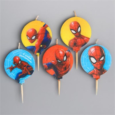 Свеча в торт, Человек-паук, набор 5 шт. НФ-00024146