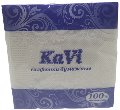 Салфетка для стола КАВИ белая 20 шт НФ-00024497