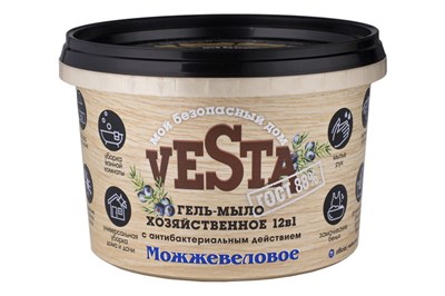 Гель-мыло хозяйств. ВЕСТА "Можжевеловое ГОСТ 88%", 500 гр (18 шт/кор) Алва НФ-00024771