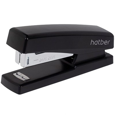 Степлер №24 ХАТБЕР Matrix черный 20л, пластик, 80 скоб, захват 45мм, карт.кор. НФ-00024944