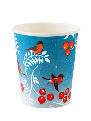 Бум стакан ИнтроПластика 0,350 мл Снегири (50/1000) НГ НФ-00025137