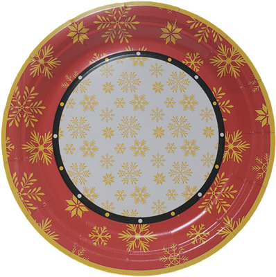 Бум тарелка ИнтроПластика д. 230 мм Новый год (50/500) НГ НФ-00025138