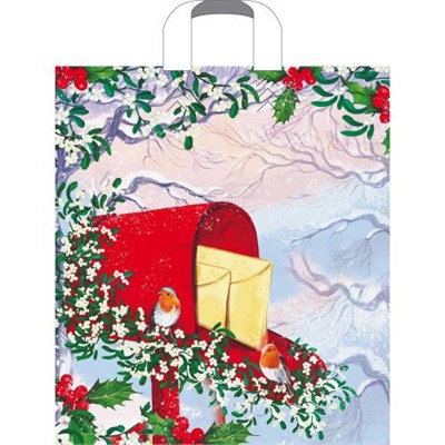 Пакет ПЭ с петлевой ручкой 38х42+3см (37) (Новогоднее поздравление) Артпласт (х50/500) НГ НФ-00025383