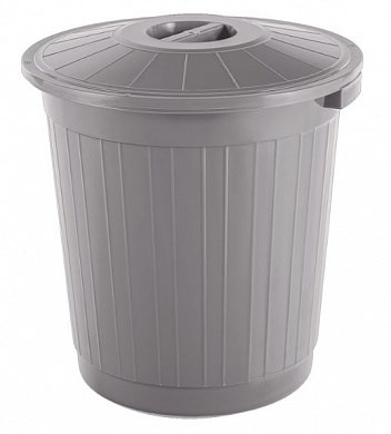 Бак 50л. с крышкой серый НФ-00025411