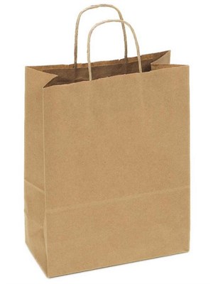 Пакет Крафт с КРУЧЕНОЙ ручкой 240х140х280 ПП (250/50) НФ-00025731