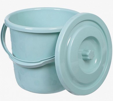 Ведро с крышкой 12л. Люкс бледно-бирюзовый, ЭП 901192, 901390 НФ-00025839