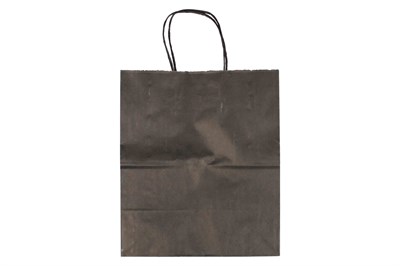 Пакет крафт с крученой ручкой б/п 240х140х280 Черный 70гр (300шт) AVIORA 23124